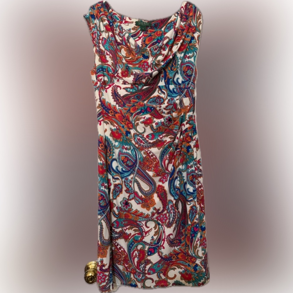Ralph Lauren Multicolor Paisley Maxi Dress